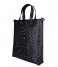 Fred de la Bretoniere  Handbag M Python Perforated Nat Dyed Smooth Lt black